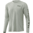 HUK Performance Fishing Bass Pursuit Long Sleeve Graphic T-Shirt - Mens, Fog Green, Extra Large, H1200239-331-XL