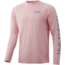 HUK Performance Fishing Blue Americana Flag Pursuit Graphic T-Shirt - Mens, Seashell Pink, Large, H1200245-682-L