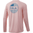 HUK Performance Fishing Blue Americana Flag Pursuit Graphic T-Shirt - Mens, Seashell Pink, Large, H1200245-682-L