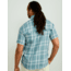 HUK Performance Fishing Diamond Back Current Plaid Short Sleeve Top - Mens, Storm Blue, Large, H1500205-394-L