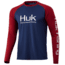 HUK Performance Fishing Double Header Long Sleeve - Men's, Sargasso Sea, Extra Large, H1200341-409-XL