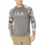 HUK Performance Fishing Fishing Long Sleeve Double Header Top - Men's, Iron, Large, H1200136-012-L