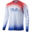HUK Performance Fishing Flare Fade Long Sleeve - Men's, Americana, Large, H1200342-695-L