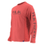 HUK Performance Fishing Icon LS Tops, Long Sleeve - Mens, Coral, Large, H1200138-630-L