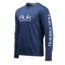HUK Performance Fishing Icon LS Tops, Long Sleeve - Mens, Dark Blue, Large, H1200138-401-L