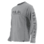 HUK Performance Fishing Icon LS Tops, Long Sleeve - Mens, Grey, Large, H1200138-020-L