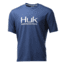 HUK Performance Fishing Icon SS Tops, Short Sleeve - Mens, Dark Blue, Large, H1200137-401-L
