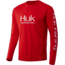 HUK Performance Fishing Icon X Long Sleeve Tee - Mens, Red, Large, H1200138-600-L