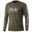HUK Performance Fishing Icon X Long Sleeve Tees - Mens, Kalamata Olive, Large, H1200138-344-L