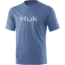HUK Performance Fishing Logo Tee - Men's, Titanium Heather, L, H1000359-482-L