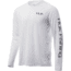 HUK Performance Fishing Pursuit Target Rich Long Sleeve Graphic T-Shirt - Mens, White, Medium, H1200203-100-M