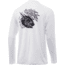HUK Performance Fishing Pursuit Target Rich Long Sleeve Graphic T-Shirt - Mens, White, Medium, H1200203-100-M