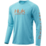 HUK Performance Fishing Pursuit Vented Long Sleeve Tee - Mens, Scuba Blue, 2XL, H1200150-432-XXL