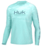 HUK Performance Fishing Quiet Waters Pursuit Crew - Mens, Eggsheel Blue, 3XL, H1200612-494-XXXL