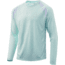 HUK Performance Fishing Strike Solid Long Sleeve Tee - Mens, Seafoam, Small, H1200197-350-S