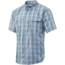 HUK Performance Fishing Tide Point Plaid Short Sleeve Button Up - Mens, Silver Blue, Extra Large, H1500068-040-XL