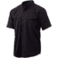 HUK Performance Fishing Tide Point Solid Short Sleeve Button Up - Mens, Black, Large, H1500069-001-L