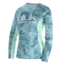 HUK Performance Fishing W Camo Icon LS Tops, Long Sleeve - Womens, Shallows, Large, H6120021-365-L