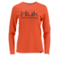 HUK Performance Fishing W Icon LS Tops, Long Sleeve - Womens, Coral, Large, H6120018-630-L