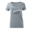 HUK Performance Fishing W Merica Vneck Tops, Short Sleeve - Womens, True Grey Heather, Large, H6100015-035-L