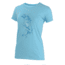 HUK Performance Fishing W Mother Ocean Vneck Tops, Short Sleeve - Womens, Tahiti Blue Heather, Large, H6100017-435-L