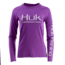 HUK Performance Fishing W Pursuit Vented LS Tops, Long Sleeve - Womens, Dahlia, Extra Small, H6120022-510-XS