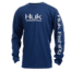 HUK Performance Fishing Y Icon LS Tops, Long Sleeve - Youth, Dark Blue, Extra Large, H7120006-401-YXL