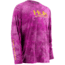 HUK Performance Fishing Youth Kryptek Icon Long Sleeve Top, Kryptek Glo Pink, YXL H7000001-690-YXL
