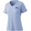 HUK Performance Fishing Sunset Marlin V-Neck Tee - Womens, Coastle Sky Heather, XS, H6100071-437-XS