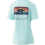 HUK Performance Fishing Suntsent Bass V-Neck Tee - Womens, Beach Glass Heather, L, H6100070-366-L