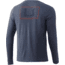 HUK Performance Fishing United L/S Pocket Tee - Men's, Sargasso Sea Heather, XL, H1000351-416-XL