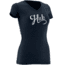 HUK Womens Script Vneck Tee, Heather Navy-White H1000047HN1XL