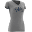 HUK Womens Script Vneck Tee, True Grey Heather H1000047TGHXL