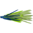 Humdinger Rubber Skirt, Blue White &amp; Chartreuse, 3 1/2in, 3/Pack, RS3-E