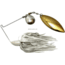 Humdinger Spinnerbait, Gold Colorado Blade/Nickel Willow Blade, 4/0 Hook, White Skirt, 3/8oz, 21-C
