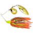 Humdinger Spinnerbait, Gold Colorado/Willow Blade, 4/0 Hook, Brown/Orange/Chartreuse Skirt, 1/4oz, 02-G