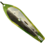 Huntington Lures Huntington Original Drone Spoon, 2 1/4in 3/0 Hook, 1/6oz, Electric Green/Mirror Gold Flash Scale, 0EGR-MGFS