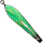 Huntington Lures Huntington Original Drone Spoon, 5 1/2in 10/0 Hook, 1-1/8oz, Stainless Steel w/Fluorescent Green Flash Scale, 3-1/2S-GRFS