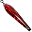 Huntington Lures Huntington Original Drone Spoon, 5 1/2in 10/0 Hook, 1-1/8oz, Stainless Steel w/Red Flash Scale, 3-1/2S-RFS