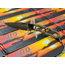 Huto Lifestyle EXO-Skeleton High Mountain M390 Steel 3.25in Fixed Blade Knife, Black Parkarized, Desert/Sand, EXOSKTNHGHMTN390PD/S