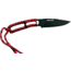 Huto Lifestyle EXO-Skeleton High Mountain M390 Steel 3.25in Fixed Blade Knife, Black Parkarized, Red/black, EXOSKTNHGHMTN390PR/B