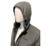 Huto Lifestyle Fuzzy Fleece Hoodie w/Nylon Outer Shell, Grey, Medium, FUZYFLCE-HDIE-GRY-M