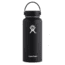 Hydro Flask 32 oz. Wide Mouth Flask w/Flex Straw Lid, Black, W32FS001