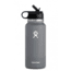 Hydro Flask Wide Mouth Bottle with Straw Lid, Stone, 32 oz., W32BSW010