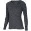 Ibex Woolies 1 Crew - Womens-Black/Medium Heather Grey-Medium