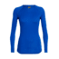 Icebreaker 150 Zone Long Sleeve Crew, Womens, Marine/Snow, Large, 104331403L