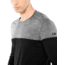 Icebreaker 200 Oasis Deluxe Long Sleeve Crewe - Mens, Black/Gritstone HTHR, Medium, 104858A04M