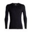 Icebreaker 200 Oasis Long Sleeve Crewe Single Line Ski - Mens, Black, Large, 104898001L