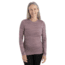 Icebreaker 200 Oasis Long Sleeve Crewe Ski Tracks Thermal Top - Womens, Crystal/Midnight Navy/Aop, Medium, IB0A56HXA65M