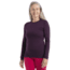 Icebreaker 200 Oasis Long Sleeve Crewe Ski Tracks Thermal Top - Womens, Nightshade/Midnight Navy/Aop, Extra Small, IB0A56HXA66XS